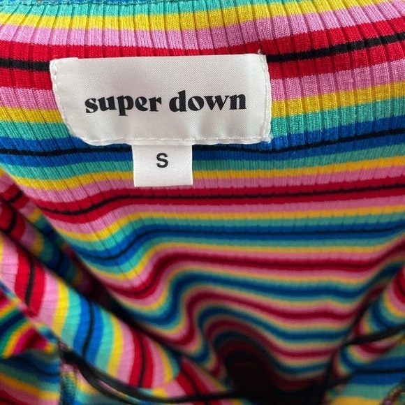 NEW Superdown Trisha Mini‎ Dress in Rainbow Size Small - Picture 8 of 9
